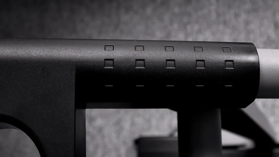 Detail eines Laufbandgriffs und seiner Verbindung